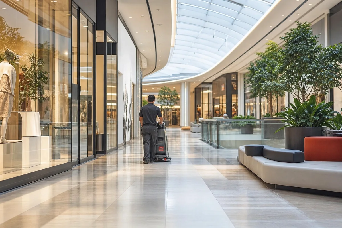 Limpieza profesional de centros comerciales y espacios retail